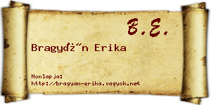 Bragyán Erika névjegykártya
